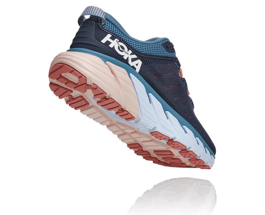 Chaussure Running Hoka One One Gaviota 3 Femme - Bleu Marine - DAN-937106